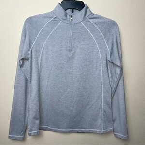 Foot Joy FJ Womens Performance 1/4 Zip Golf Pickleball Pullover Top Gray Small